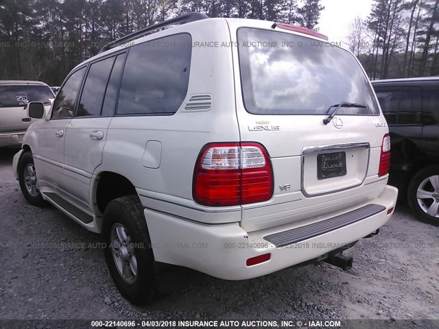 JT6HT00W1Y0087487 - 2000 LEXUS LX 470 WHITE photo 3