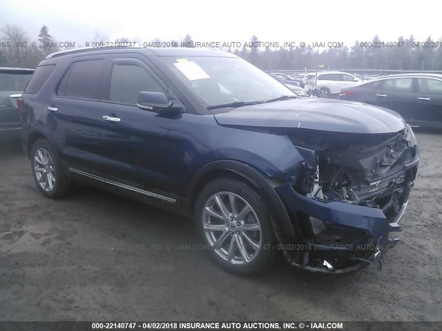 1FM5K8F81GGA71734 - 2016 FORD EXPLORER LIMITED 蓝色 照片 1