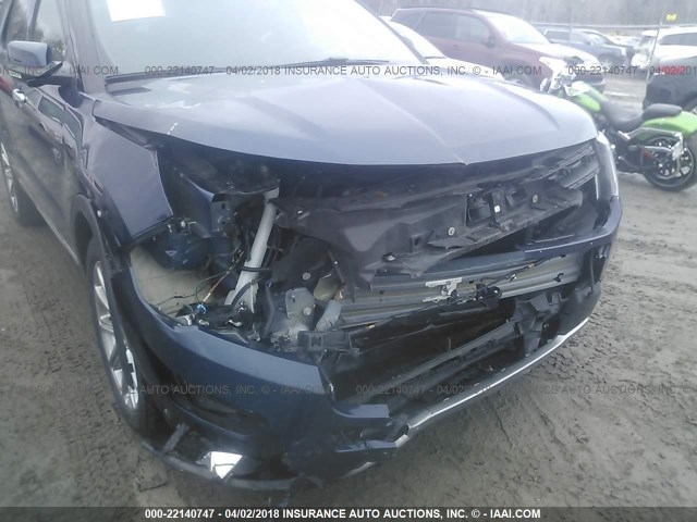 1FM5K8F81GGA71734 - 2016 FORD EXPLORER LIMITED 蓝色 照片 6