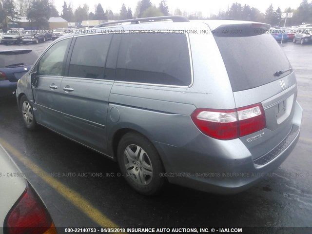 5FNRL38627B025549 - 2007 HONDA ODYSSEY EXL ლურჯი ფოტო 3