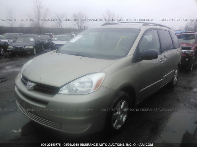 5TDZA23C04S077086 - 2004 TOYOTA SIENNA CE/LE TAN photo 2