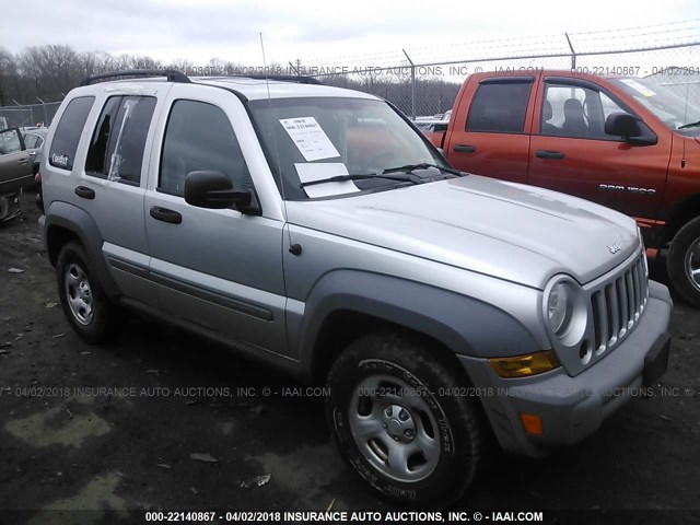 1J4GL48K75W703533 - 2005 JEEP LIBERTY SPORT 银色 照片 1