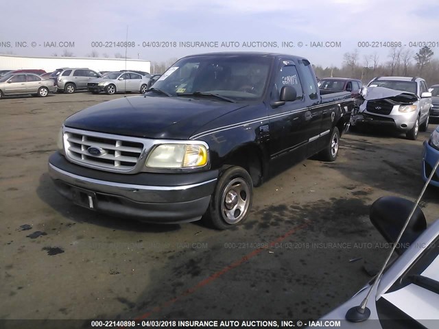 1FTZX1725YNC30891 - 2000 FORD F150 BLACK photo 2