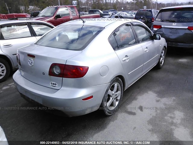 JM1BK12G861485090 - 2006 MAZDA 3 I SILVER photo 4