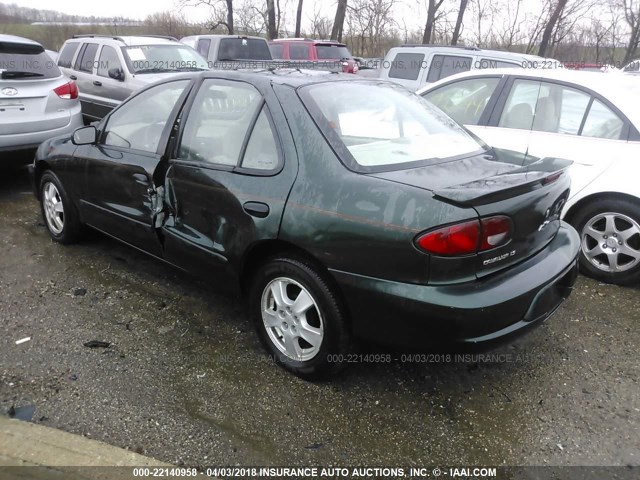 1G1JF524727258468 - 2002 CHEVROLET CAVALIER LS GREEN photo 3