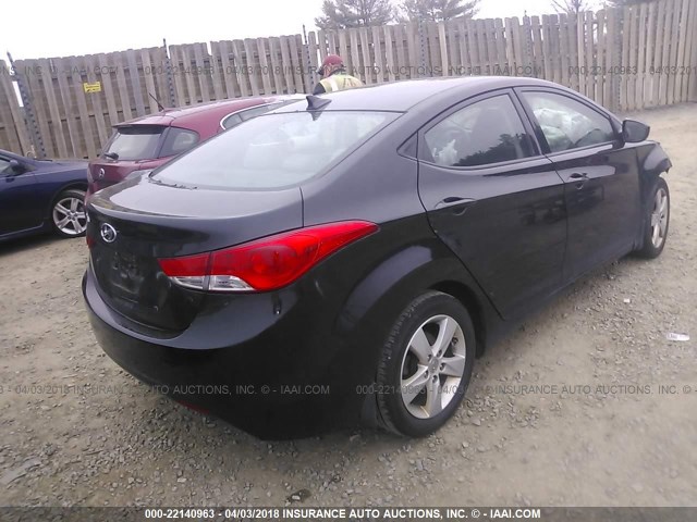 5NPDH4AE4DH361655 - 2013 HYUNDAI ELANTRA GLS/LIMITED BLACK photo 4