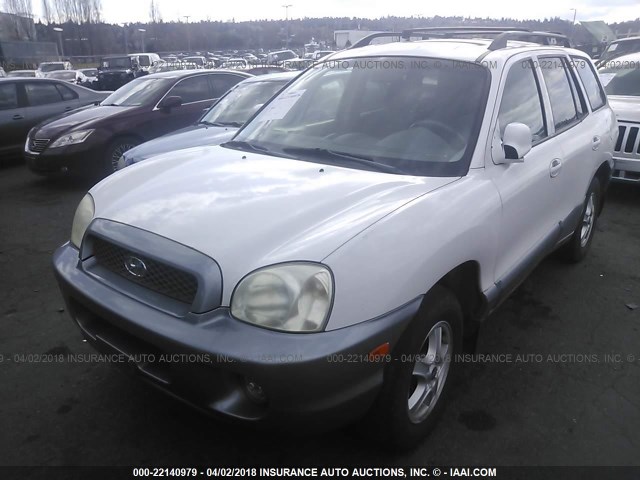 KM8SC73D62U334287 - 2002 HYUNDAI SANTA FE GLS/LX WHITE photo 2