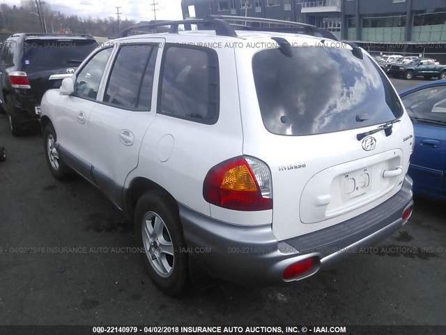 KM8SC73D62U334287 - 2002 HYUNDAI SANTA FE GLS/LX WHITE photo 3