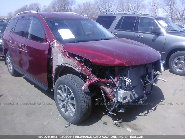 5N1AR2MM1EC713249 - 2014 NISSAN PATHFINDER S/SV/SL/PLATINUM 红色 照片 1
