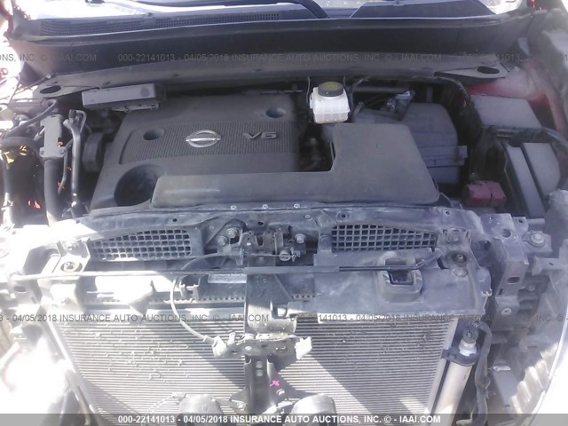 5N1AR2MM1EC713249 - 2014 NISSAN PATHFINDER S/SV/SL/PLATINUM 红色 照片 10