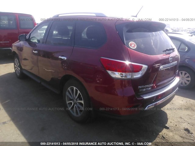 5N1AR2MM1EC713249 - 2014 NISSAN PATHFINDER S/SV/SL/PLATINUM 红色 照片 3