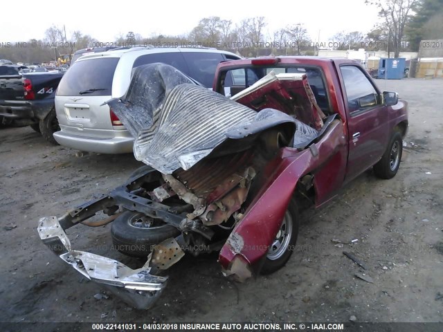 1N6SD11S1RC322531 - 1994 NISSAN TRUCK XE BURGUNDY photo 4