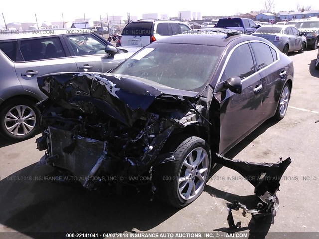 1N4AA5AP2EC440789 - 2014 NISSAN MAXIMA S/SV BLACK photo 2