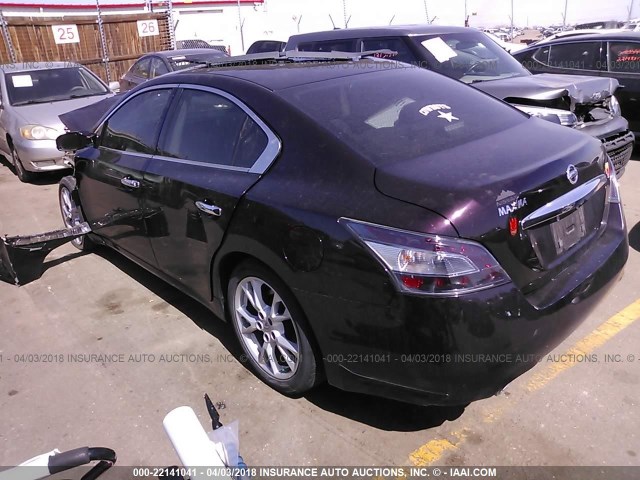 1N4AA5AP2EC440789 - 2014 NISSAN MAXIMA S/SV BLACK photo 3