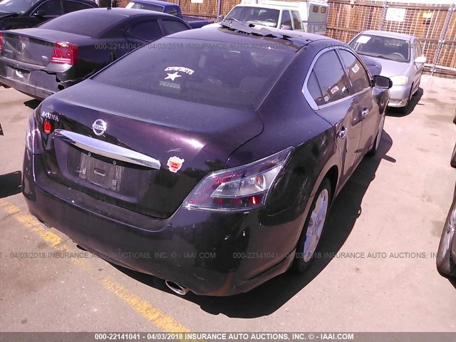 1N4AA5AP2EC440789 - 2014 NISSAN MAXIMA S/SV BLACK photo 4