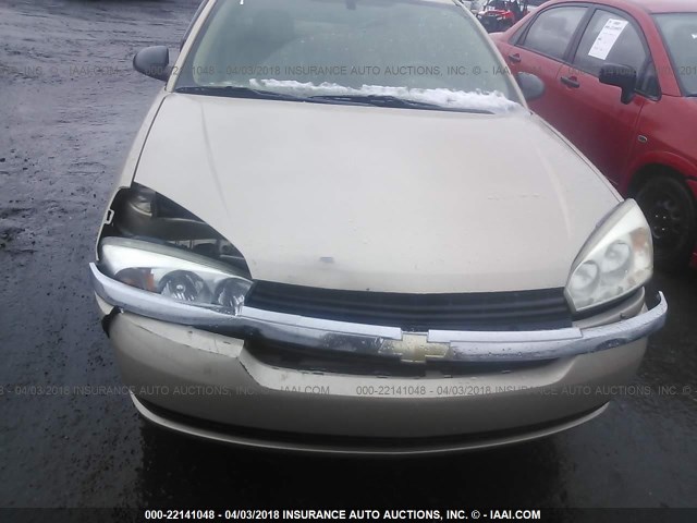 1G1ZS52F85F147826 - 2005 CHEVROLET MALIBU GOLD photo 6