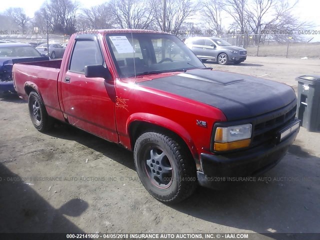 1B7FL26X1SW900407 - 1995 DODGE DAKOTA RED photo 1