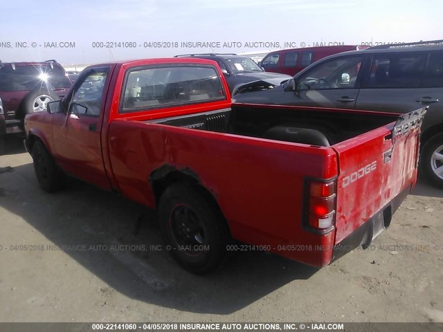 1B7FL26X1SW900407 - 1995 DODGE DAKOTA RED photo 3