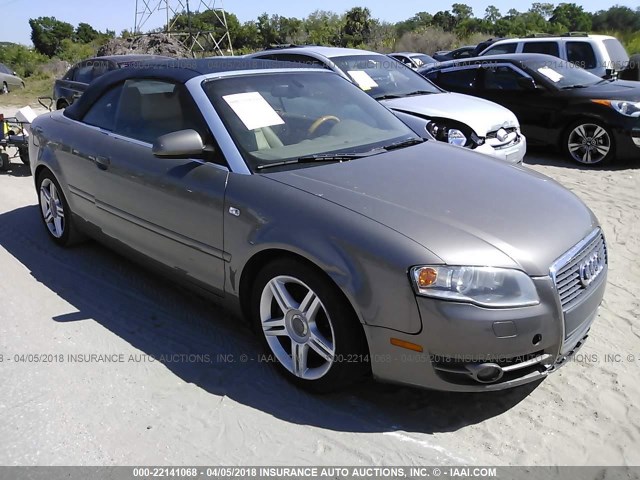 WAUAF48H57K026786 - 2007 AUDI A4 2.0T CABRIOLET BROWN photo 1