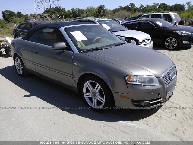 WAUAF48H57K026786 - 2007 AUDI A4 2.0T CABRIOLET BROWN photo 6