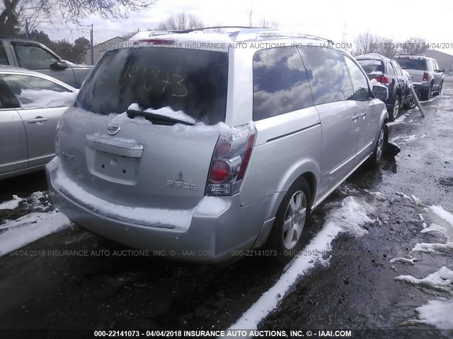 5N1BV28UX8N107306 - 2008 NISSAN QUEST S/SE/SL SILVER photo 4