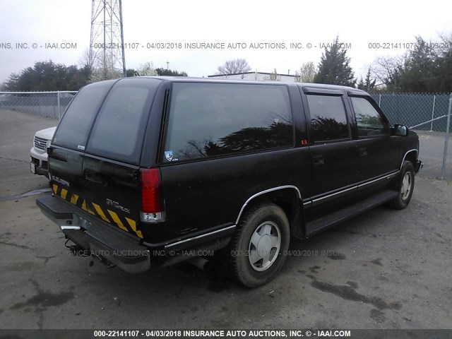 1GKFK16K0PJ728347 - 1993 GMC SUBURBAN K1500 BLACK photo 4