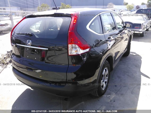 2HKRM3H30EH563720 - 2014 HONDA CR-V LX BLACK photo 4