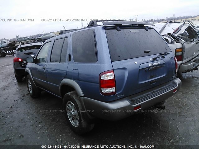 JN8AR07Y7YW425640 - 2000 NISSAN PATHFINDER LE/SE/XE BLUE photo 3