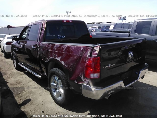 3C6RR6LT1HG637225 - 2017 RAM 1500 SLT MAROON photo 3