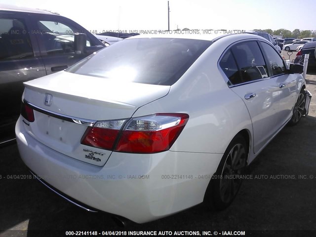 1HGCR2F52EA113811 - 2014 HONDA ACCORD SPORT WHITE photo 4