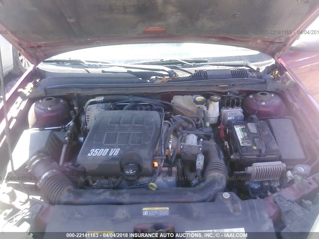 1G1ZT54855F255137 - 2005 CHEVROLET MALIBU LS 红色 照片 10