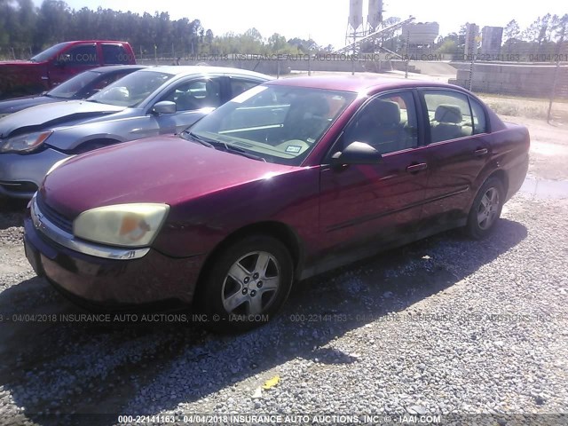 1G1ZT54855F255137 - 2005 CHEVROLET MALIBU LS 红色 照片 2