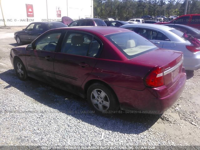 1G1ZT54855F255137 - 2005 CHEVROLET MALIBU LS 红色 照片 3