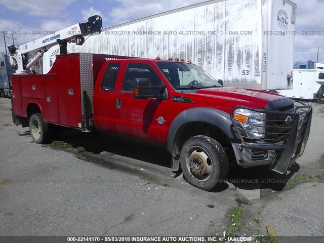 1FD0X5HT7BEC26013 - 2011 FORD F550 SUPER DUTY RED photo 1