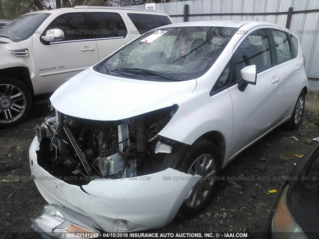 3N1CE2CP7FL412823 - 2015 NISSAN VERSA NOTE S/S PLUS/SV/SL/SR WHITE photo 2