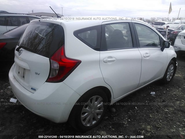 3N1CE2CP7FL412823 - 2015 NISSAN VERSA NOTE S/S PLUS/SV/SL/SR WHITE photo 4