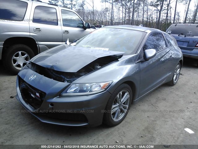 JHMZF1D42DS001264 - 2013 HONDA CR-Z GRAY photo 2