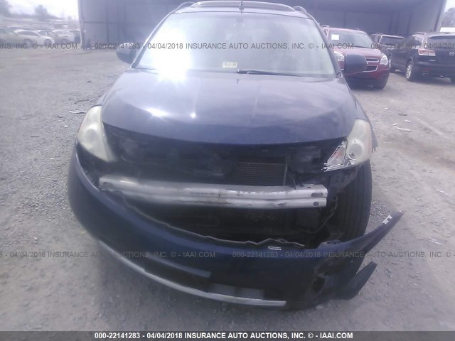 JN8AZ08WX7W639436 - 2007 NISSAN MURANO SL/SE/S BLUE photo 6