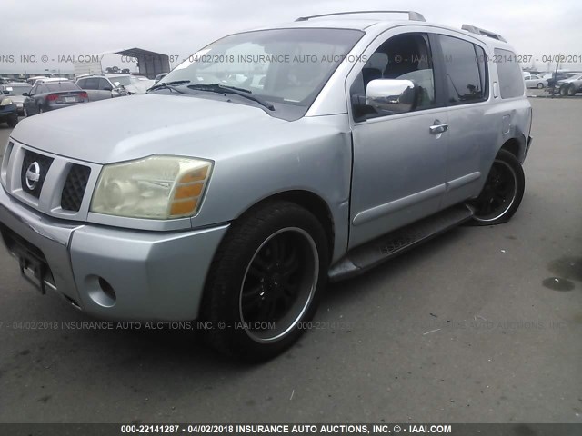 5N1AA08A14N735380 - 2004 NISSAN ARMADA SE/LE SILVER photo 2