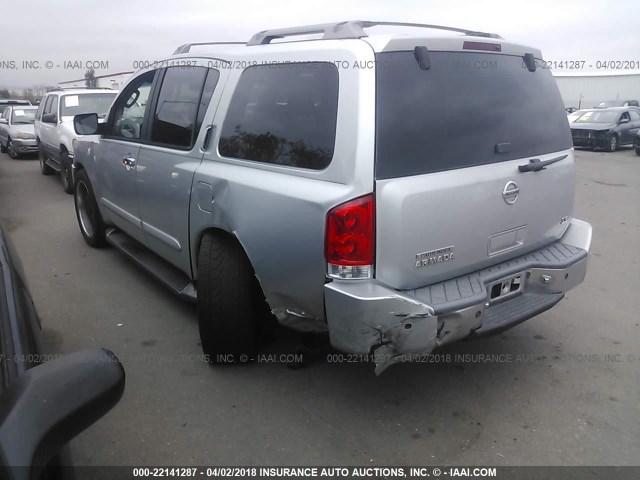 5N1AA08A14N735380 - 2004 NISSAN ARMADA SE/LE SILVER photo 3