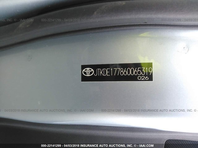 JTKDE177860065319 - 2006 TOYOTA SCION TC 浅蓝色 照片 9