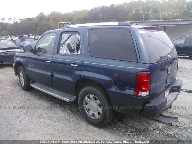 1GYEK63N25R241856 - 2005 CADILLAC ESCALADE LUXURY მწვანე ფოტო 3