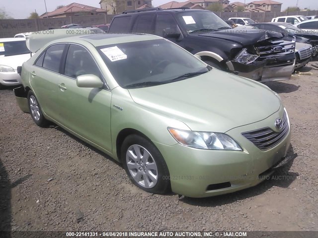 4T1BB46K38U056503 - 2008 TOYOTA CAMRY HYBRID GREEN photo 1