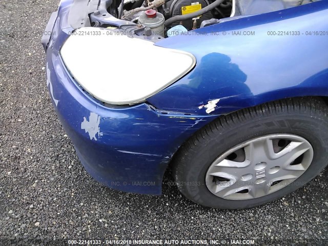 1HGES16334L003312 - 2004 HONDA CIVIC DX VP BLUE photo 6