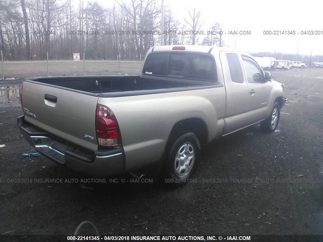 5TETX22N07Z333645 - 2007 TOYOTA TACOMA ACCESS CAB Алтын фото 4