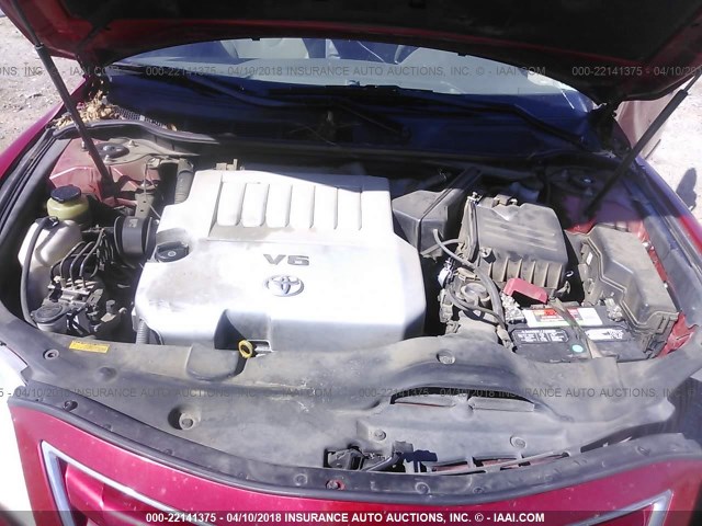 4T1BK3EK9BU118117 - 2011 TOYOTA CAMRY SE/LE/XLE BURGUNDY photo 10