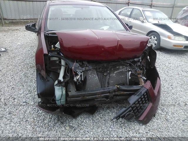 3N1AB61EX8L644733 - 2008 NISSAN SENTRA 2.0/2.0S/2.0SL MAROON photo 6