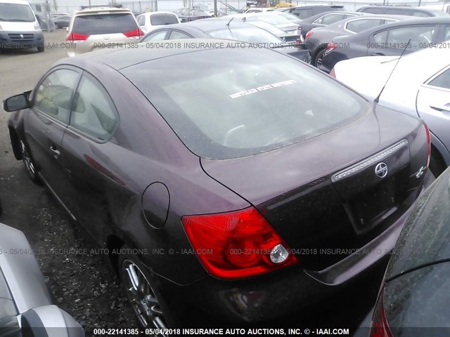 JTKDE177250010718 - 2005 TOYOTA SCION TC 勃艮第红 照片 3