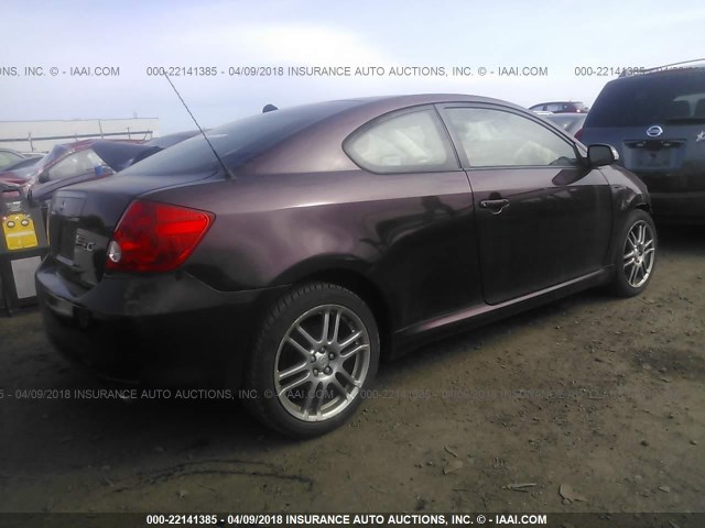 JTKDE177250010718 - 2005 TOYOTA SCION TC 勃艮第红 照片 4
