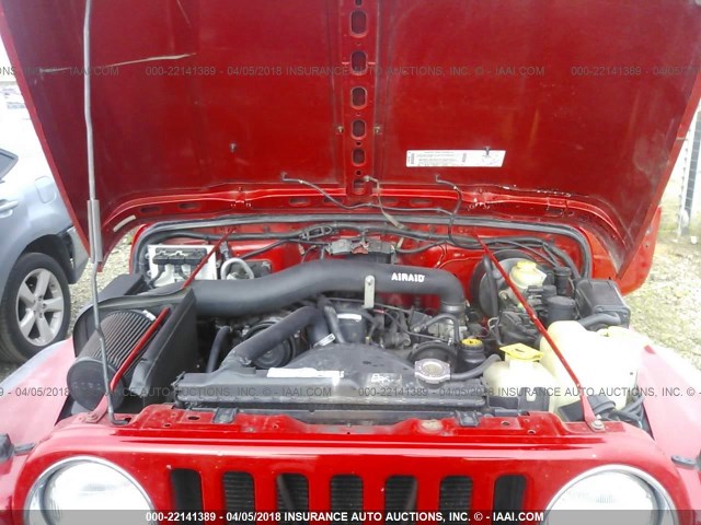 1J4FA29P41P361561 - 2001 JEEP WRANGLER / TJ SE RED photo 10